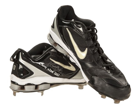 2011 Matt Moore Game Worn and Signed Rookie Nike Cleats